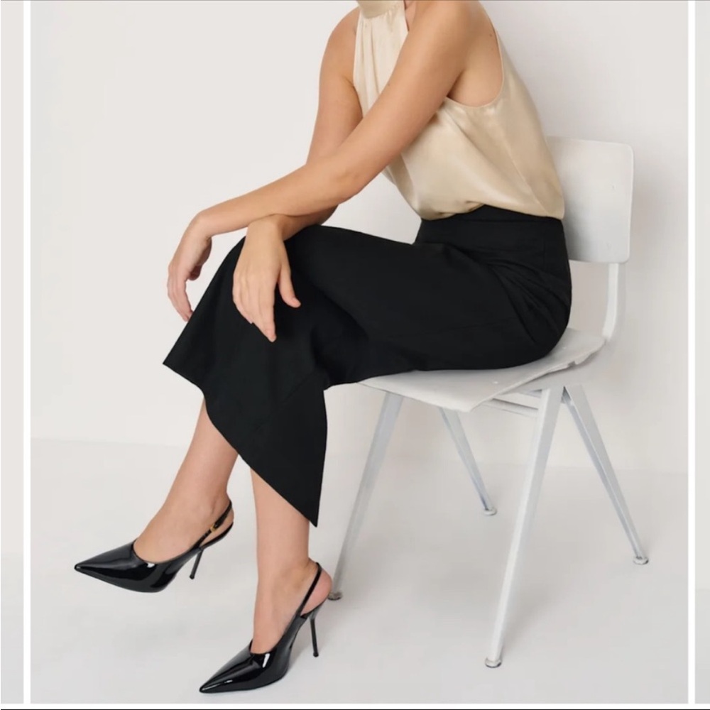 Reformation Lydia Skirt Black Wool